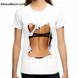 Tit Tee 3D Boobs Printed Womens Tshirt