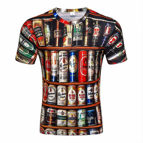 Cans of Beer 3D Printed T-Shirts