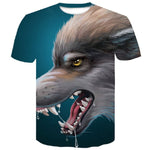 Wolf/tiger  3d Print T-shirt