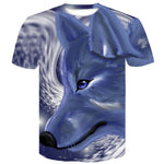 Wolf/tiger  3d Print T-shirt