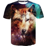 Wolf/tiger  3d Print T-shirt