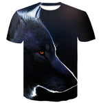 Wolf/tiger  3d Print T-shirt