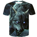 Wolf/tiger  3d Print T-shirt