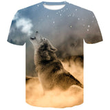 Wolf/tiger  3d Print T-shirt