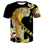 Wolf/tiger  3d Print T-shirt