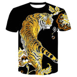 Wolf/tiger  3d Print T-shirt