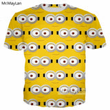 Cartoon Wearing Jeans Cute Minions 3D Print T shirt