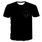 3D Cute Cat T-shirt Women