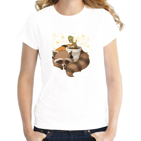 Raccoon Style Women T-shirt