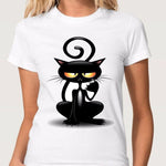 Women 3D Cat Print T-Shirt