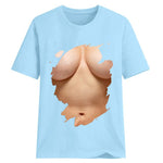 Women 3D Big Boobs Sexy T-shirts
