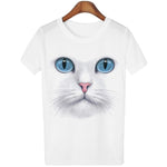 3D Tops Harajuku Cat T shirt Women