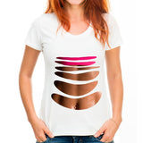 Fake Firm Abs print T shirt