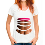 Fake Firm Abs print T shirt