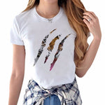 Big Boobs Sexy Stomach Pack Abs Print Women's T-shirt