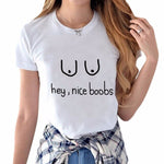 Big Boobs Sexy Stomach Pack Abs Print Women's T-shirt