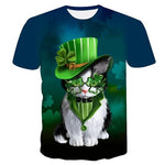 Cool 3d Cat Print T-shirts