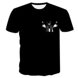 Cool 3d Cat Print T-shirts