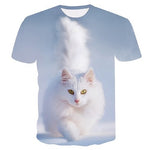 Off White Cat PrintWomen T-shirt