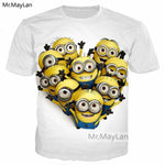 Cartoon Cute Minions Banana 3D Print T shirt