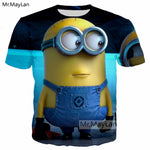 Cartoon Cute Minions Banana 3D Print T shirt