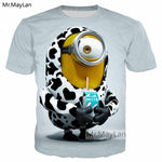 Cartoon Cute Minions Banana 3D Print T shirt