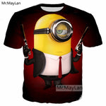 Cartoon Cute Minions Banana 3D Print T shirt