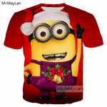 Cartoon Cute Minions Banana 3D Print T shirt
