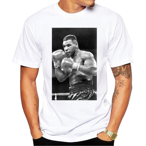 Mike Tyson Poster Printed Casual T-Shirt