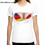 Women Casual 3D Boobs  T-shirts