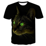 Women 3d Print Meow Black white Cat  TShirts