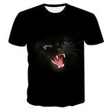 Women 3d Print Meow Black white Cat  TShirts