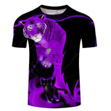 Black Cat 3D Print Women T- shirt