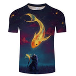 Black Cat 3D Print Women T- shirt