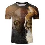 Black Cat 3D Print Women T- shirt