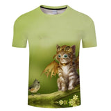 Black Cat 3D Print Women T- shirt