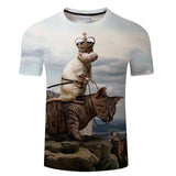 Black Cat 3D Print Women T- shirt
