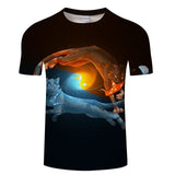 Black Cat 3D Print Women T- shirt