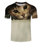 Black Cat 3D Print Women T- shirt