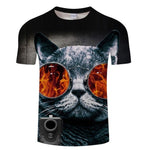 Black Cat 3D Print Women T- shirt