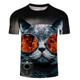 Black Cat 3D Print Women T- shirt