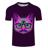 Black Cat 3D Print Women T- shirt