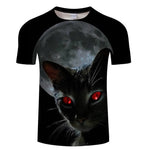 Black Cat 3D Print Women T- shirt