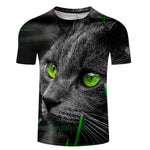 Black Cat 3D Print Women T- shirt