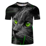 Black Cat 3D Print Women T- shirt