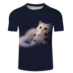 Black Cat 3D Print Women T- shirt