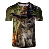 Black Cat 3D Print Women T- shirt