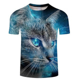 Women Funny Cat  3d T-shirt