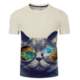Women Funny Cat  3d T-shirt