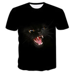 Women Casual Funny Off White Cat 3D T- Shirt